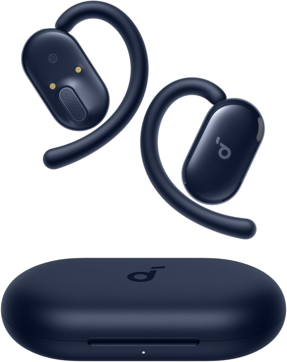 Anker Soundcore V20i Open-Ear Headphones, Adjustable Ear Hooks - Blue