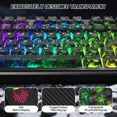 ATTACK SHARK X87 ULTRA Wireless Mechanical Keyboard With 8K Wireless Receiver (INKSHADE SWITCH)