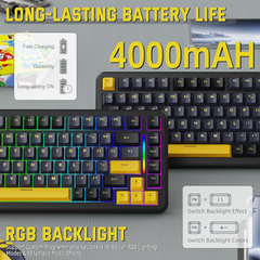 ATTACK SHARK M86 Tri-mode Gasket Blueberry switch Mechanical Keyboard - Star Black