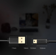 UGREEN US132 USB 2.0 A Male To Mini USB 5Pin Male Cable 2M