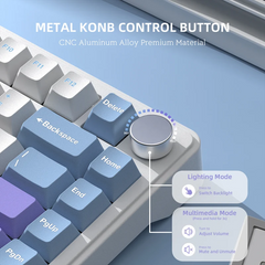 ATTACK SHARK X85 WIRELESS White Purple JADE SWITCH