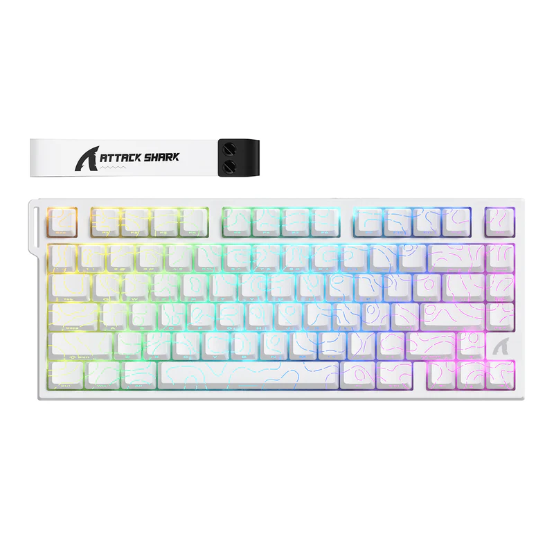 ATTACK SHARK R82 HE WIRD MAGNITC SWITCH KEYBORAD White Contours