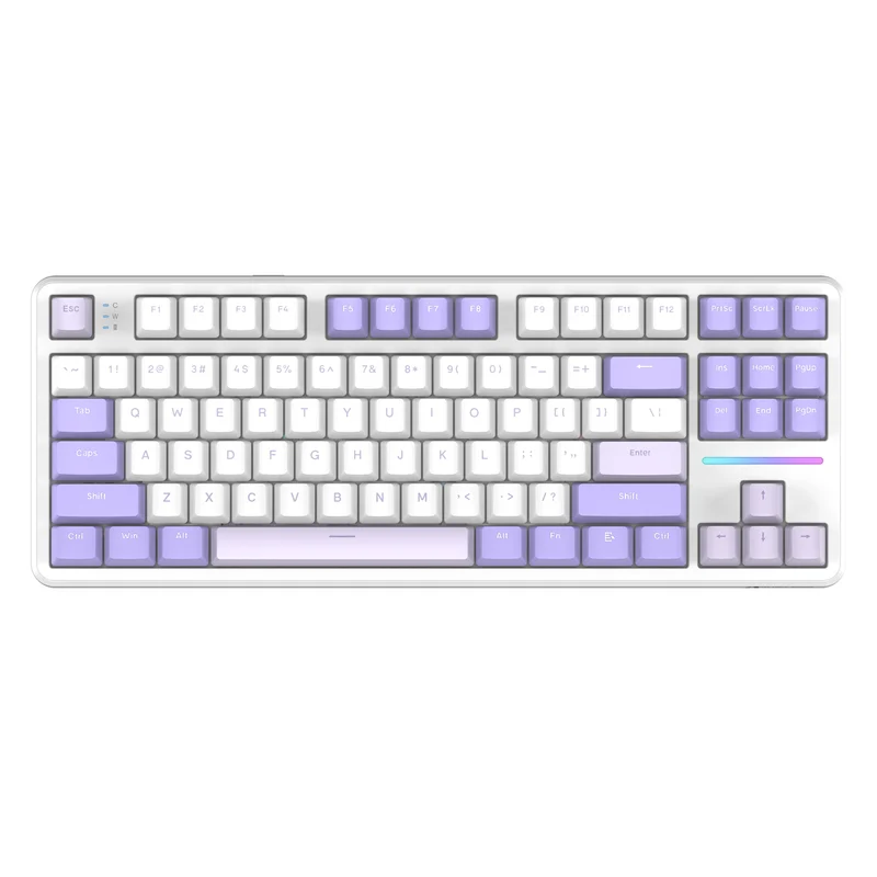 ATTACK SHARK X87 KEY RGB KEYBOARD TRI MODE TWILIGHT PURPLE KEYBOARD