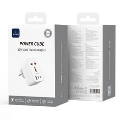 Wiwu WI-UA008 Power Cube 30w GAN Travel Charging Adapter