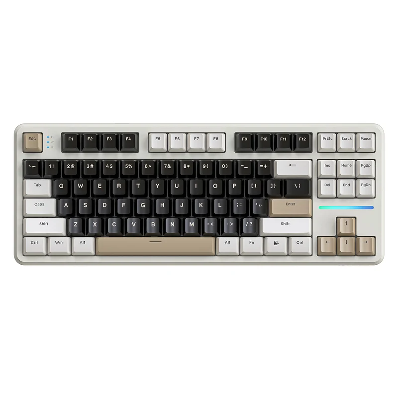 ATTACH SHARK X87 Triple-Mode: Bluetooth & 2.4 G & Type-C KEYBOARD CHEESE WHITE STRABERRY SWITCH