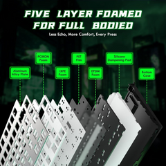 ATTACK SHARK R85 HE WIRD MAGNETIC SWITCH KEYBOARD BLACK GREEN