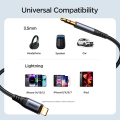 JOYROOM SY-A06 Audio-Transfer Series AUX Audio Cable (Lightning to 3.5mm) 1.2m-Black