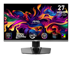 MSI MAG 272QP QD-OLED X50 26.5" WQHD Gaming Monitor – 500Hz, 0.03ms