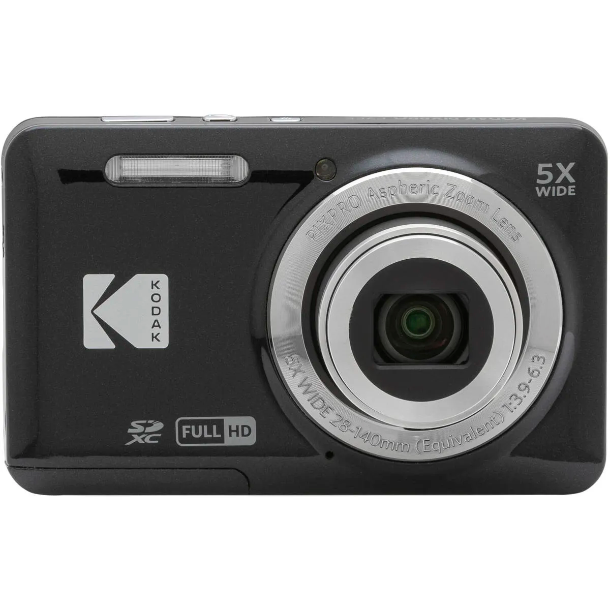 Kodak FZ55 Compact Digital Camera – 5x Optical Zoom, 16MP CMOS, Black