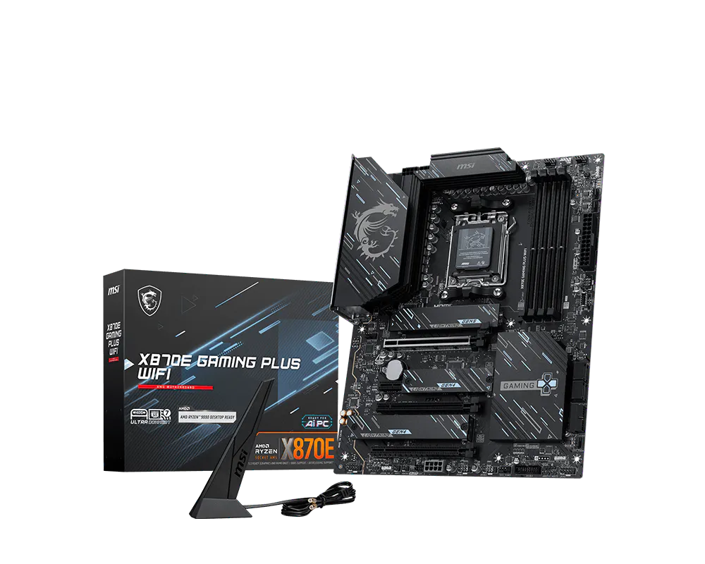 MSI X870E Gaming Plus WiFi 7 ATX AMD AM5 SPS VRM DDR5 Motherboard