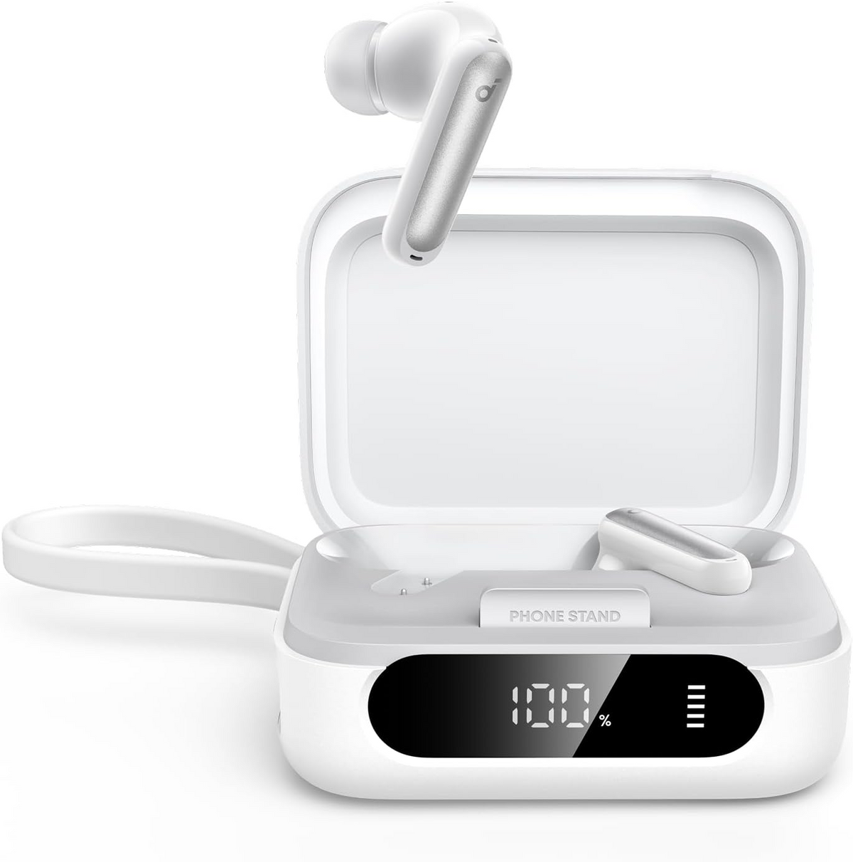 Anker Soundcore P41i Adaptive Noise Cancelling Earbuds – Portable Charging Case - White