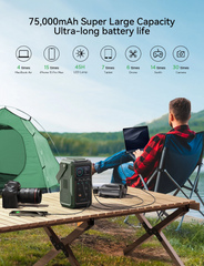 JOYROOM JR-PBF10 100W Super Large Capacity Power Bank With Retractable Light 75000mAh-Olive Green