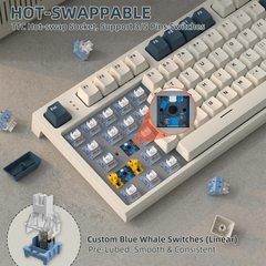 Attack Shark K86 RGB Wireless Keyboard – Time Machine, Blue Whale Switch