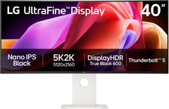 LG 40U990A-W 40" 5K 2K 120Hz Nano IPS Black Monitor – Thunderbolt™ 5, HDR600, 99% Monitor