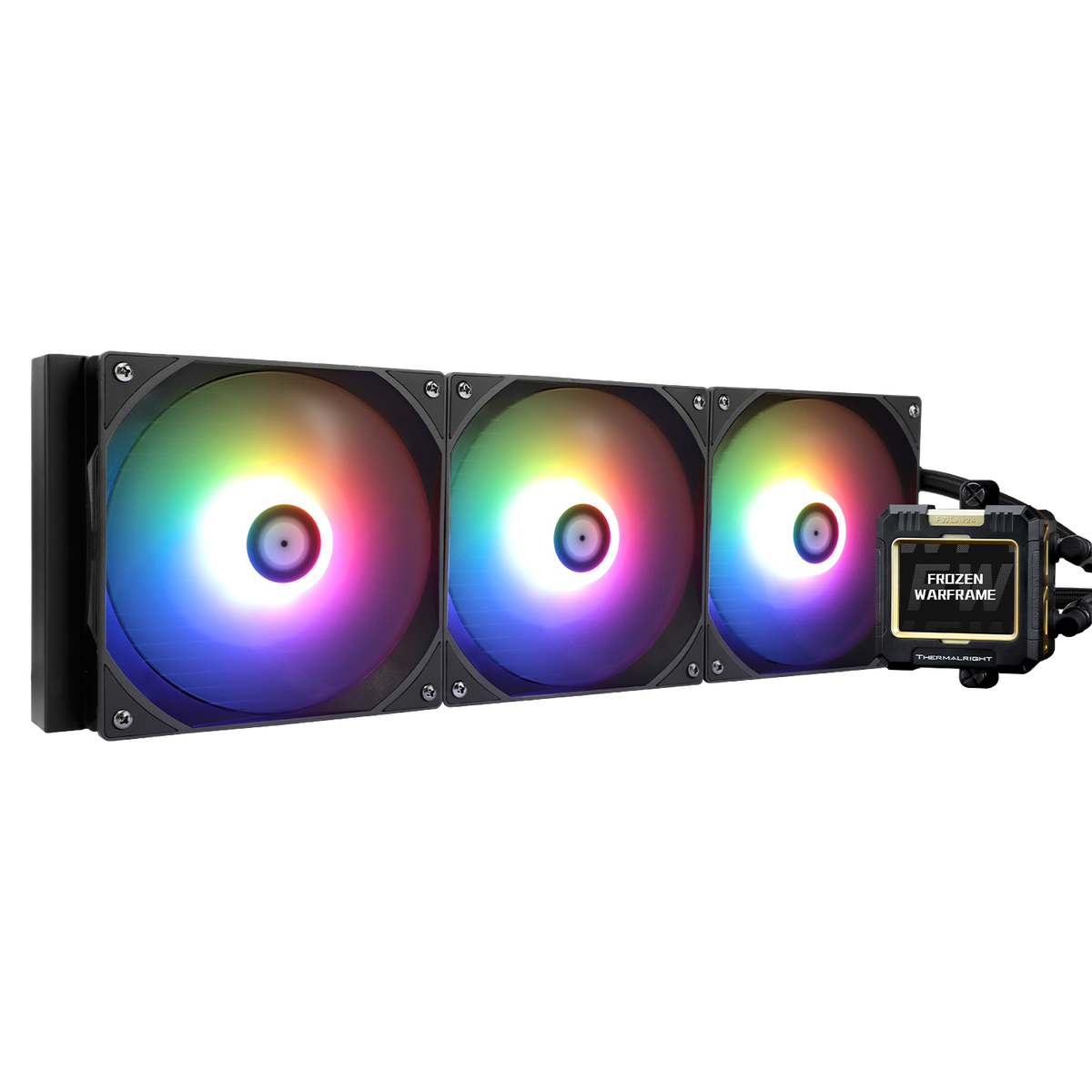 Thermalright Frozen Warframe 420 ARGB AIO Liquid CPU Cooler – 140mm PWM Fans, Black