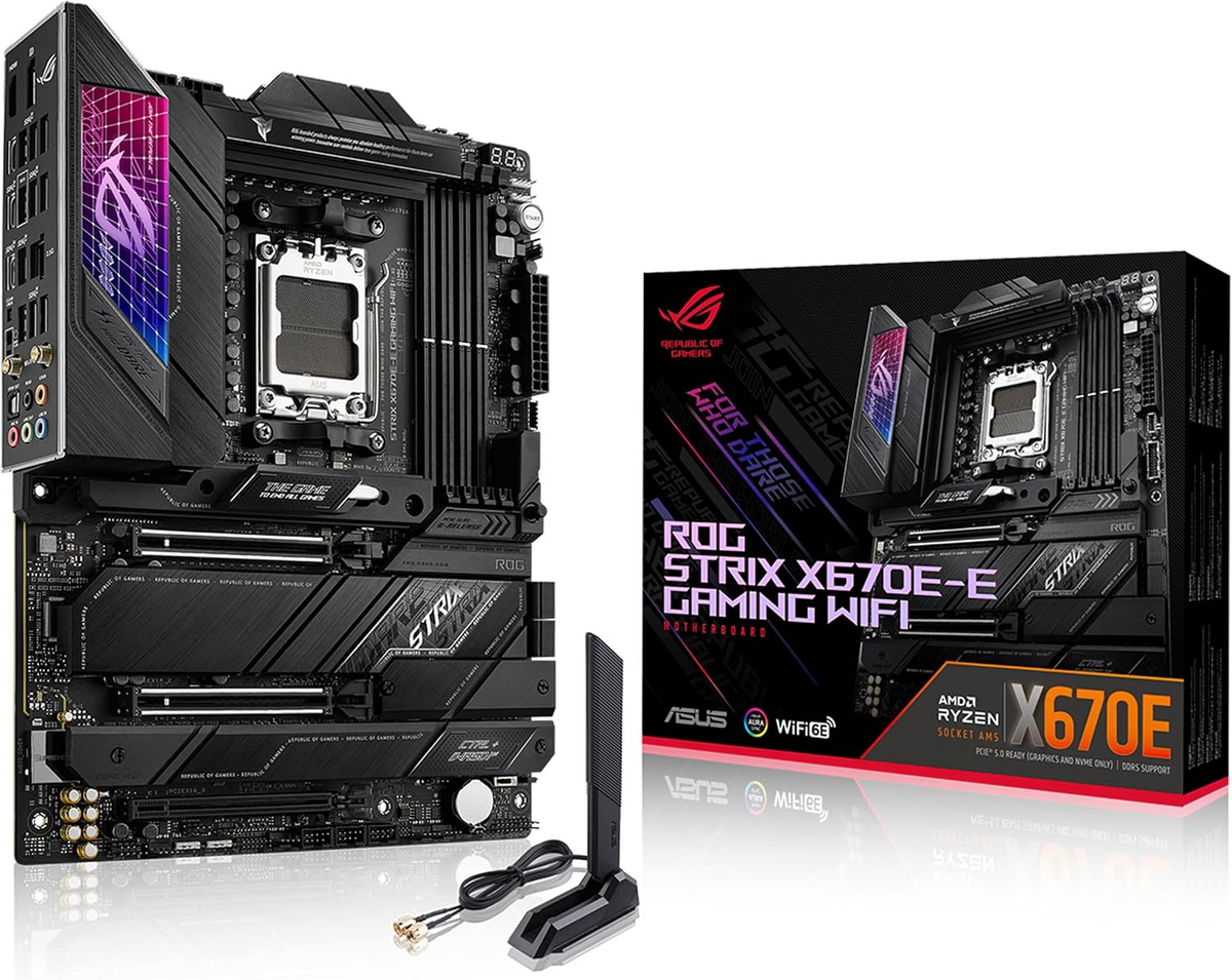 ASUS ROG STRIX X670E-E GAMING WIFI ATX Motherboard, AMD X670 Chipset, AM5 Socket