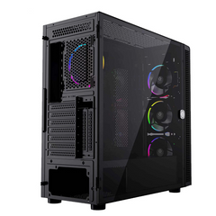 FANTECH HEXA XL CG82 RGB FAN FULL TOWER CASE BLACK