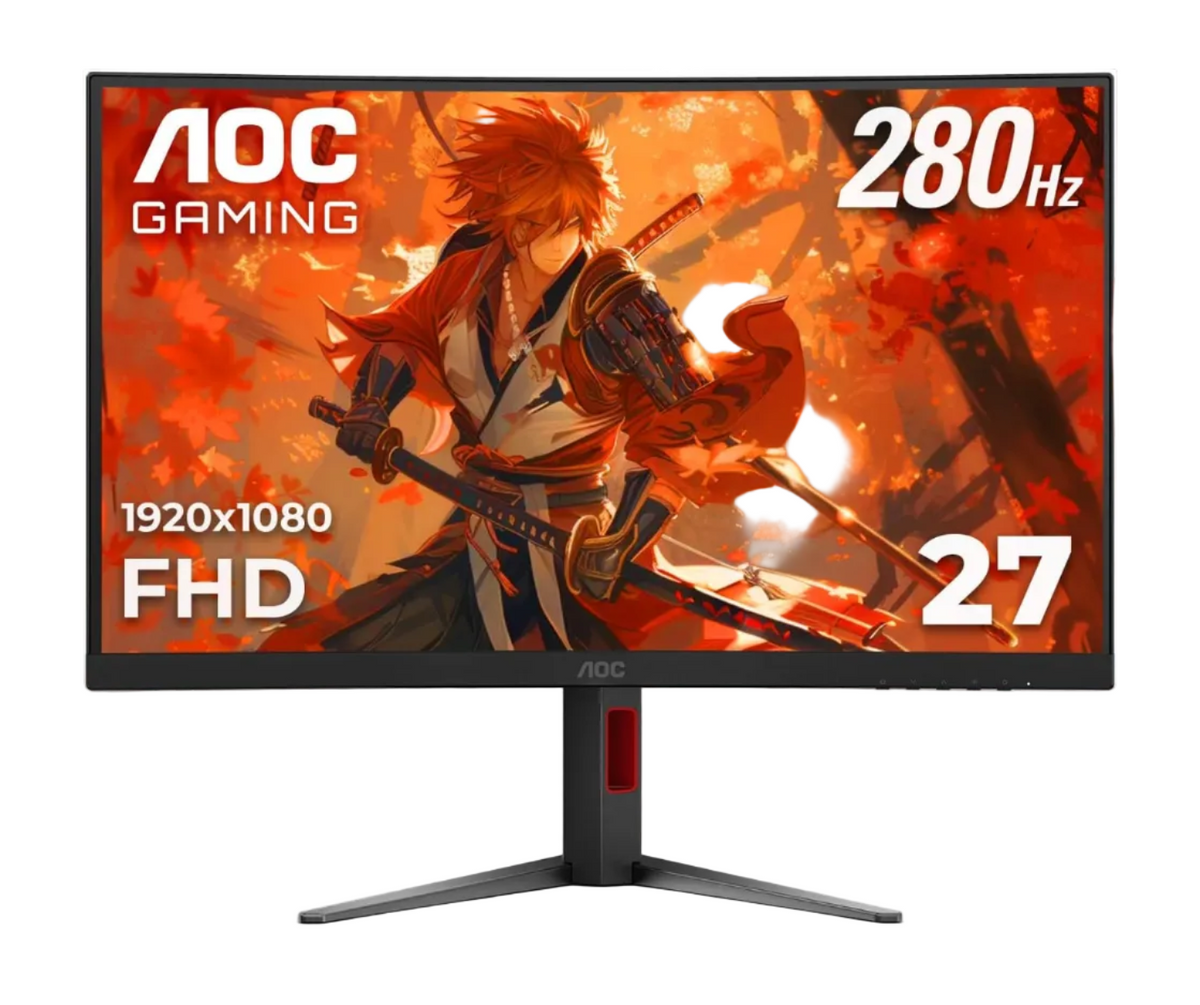 AOC C27G4Z 27" 280HZ FHD CURVED 0.3MS GAMING MONITOR BLACK & RED