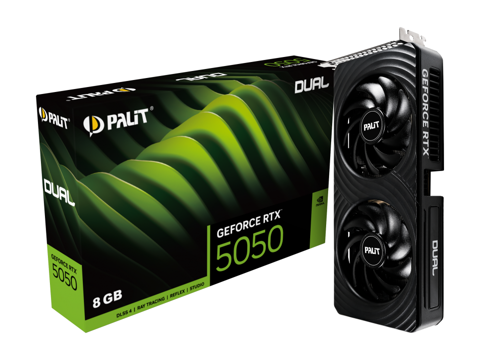 Palit GeForce RTX 5050 Dual 8GB GDDR6 Graphics Card – Blackwell, PCIe 5.0