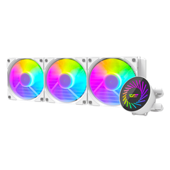 Darkflash Radiant DCS 360 AIO Liquid CPU Cooler – 120mm Fans, White