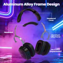 Attack Shark G800 Wireless RGB Gaming Headset – Black
