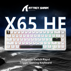 ATTACK SHARK X65 HE Magnetic Switch Rapid Trigger Keyboard - White