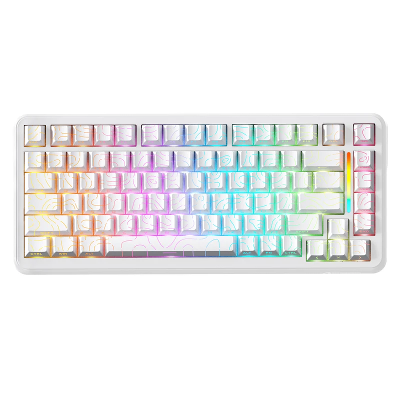 ATTACK SHARK X82 PRO HE Magnetic Switch Keyboard – White Contour Line