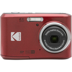 Kodak PIXPRO FZ45 Compact Digital Camera – 4x Optical Zoom, 16MP, AA Batteries, Red