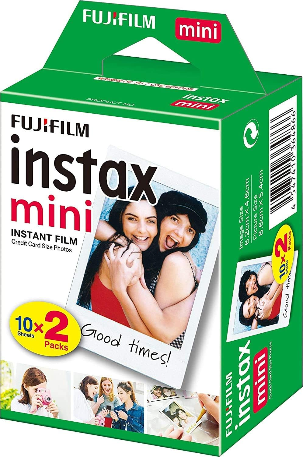 Fujifilm Instax Mini Instant Film Twin Pack (White)- 20 Sheet