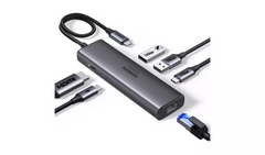 UGREEN 6-in-1 USB-C To HDMI+2*USB-A 3.2 +1*USB 3.2 C+RJ45+PD Power Converter
