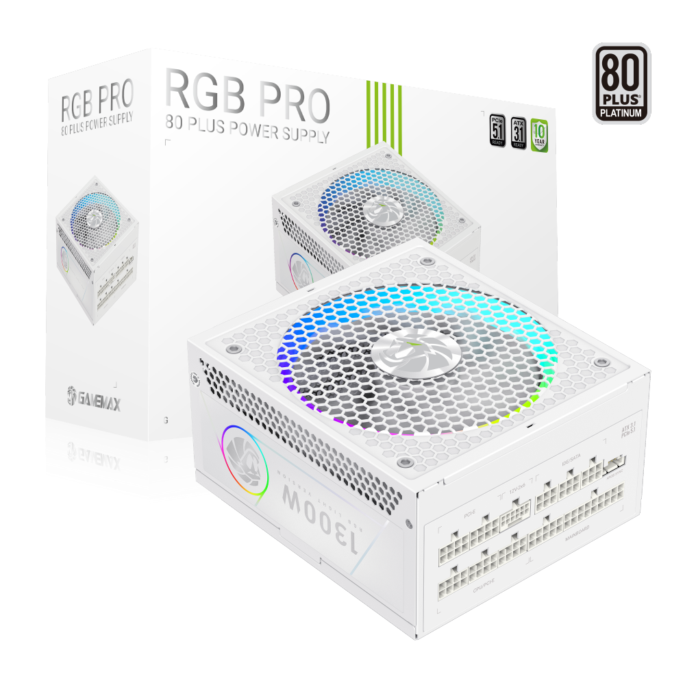 GAMEMAX RGB PRO 1300P WHITE POWER SUPPLY