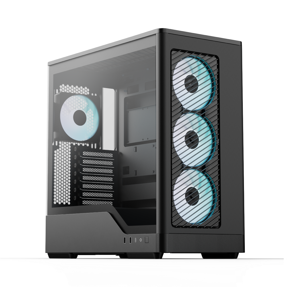 AEROCOOL D520A GAMING CASE - BLACK