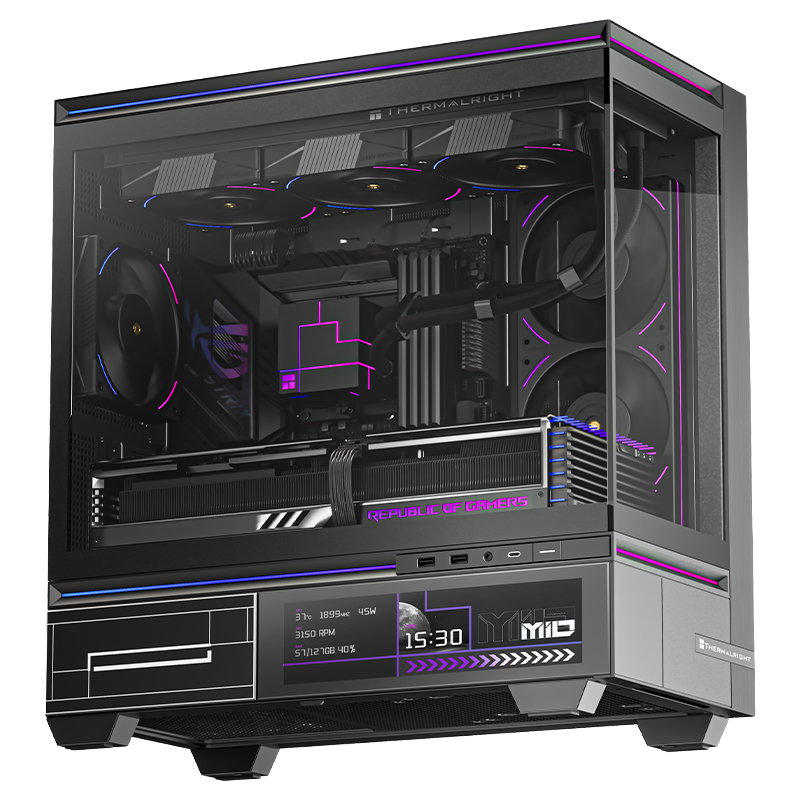 THERMALRIGHT M10 VISION mATX Mid Tower (9.16" LCD SCREEN) CASE - BLACK