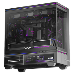 THERMALRIGHT M10 VISION mATX Mid Tower (9.16" LCD SCREEN) CASE - BLACK
