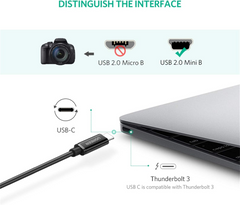 UGREEN 50445 USB-C to Mini USB Cable – USB 2.0, 5-Pin, 1m
