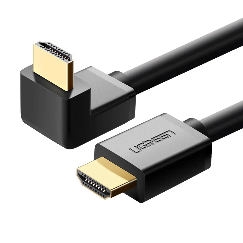 UGREEN HD103 HDMI Cable Right Angle 90 Degree 2m 4K@30Hz HDMI 1.4 (Black)