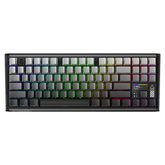 Machenike K600E-B87W Tri-mode GR Silver Switch RGB Side Printed Grey