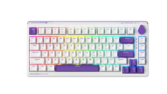Machenike K600T-B82 Tri-mode RGB GR Silver Switch - White