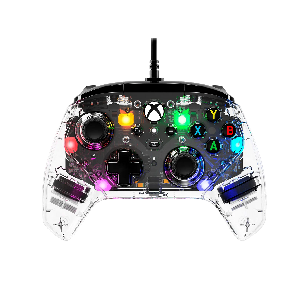 HyperX Clutch Gladiate RGB Wired Gaming Controller for Xbox – Clear