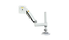NB North Bayou H100 Monitor Desk Mount Arm – Motion Swivel, White
