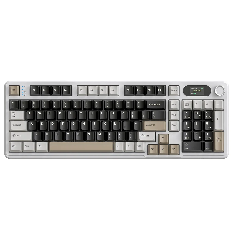 Attack Shark X98 Pro Wireless Keyboard – Bluetooth/2.4G/Wired, Cheese White, Blueberry Switch