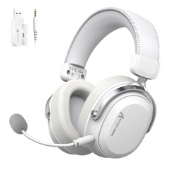 Attack Shark L30 Pro Wireless Gaming Headset – Pro Audio Tuning, Silver White