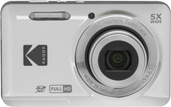 Kodak FZ55 Compact Digital Camera – 5x Optical Zoom, 16MP CMOS, Silver