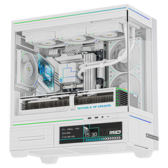 THERMALRIGHT M10 VISION mATX Mid Tower (9.16" LCD SCREEN) CASE - WHITE