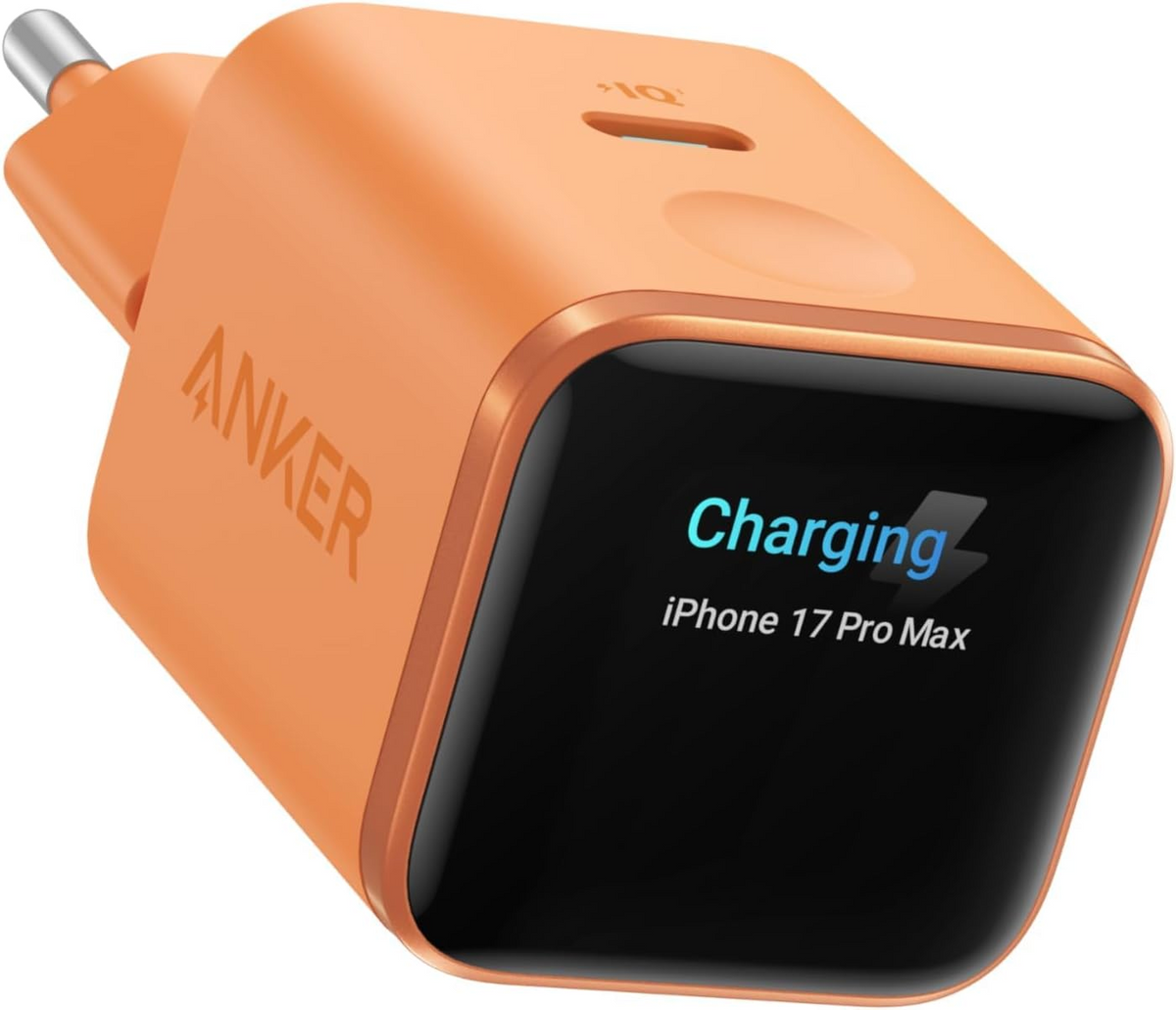 Anker Nano 45W Smart Display Charger – 180° Foldable - Orange