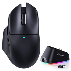 Attack Shark V6 Wireless Mouse – Bluetooth, 25000 DPI, PAW3311, Black