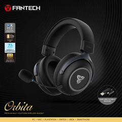 FANTECH ORBITA WHG07 WIRELESS TRI MODE BLACK GAMING HEADSET