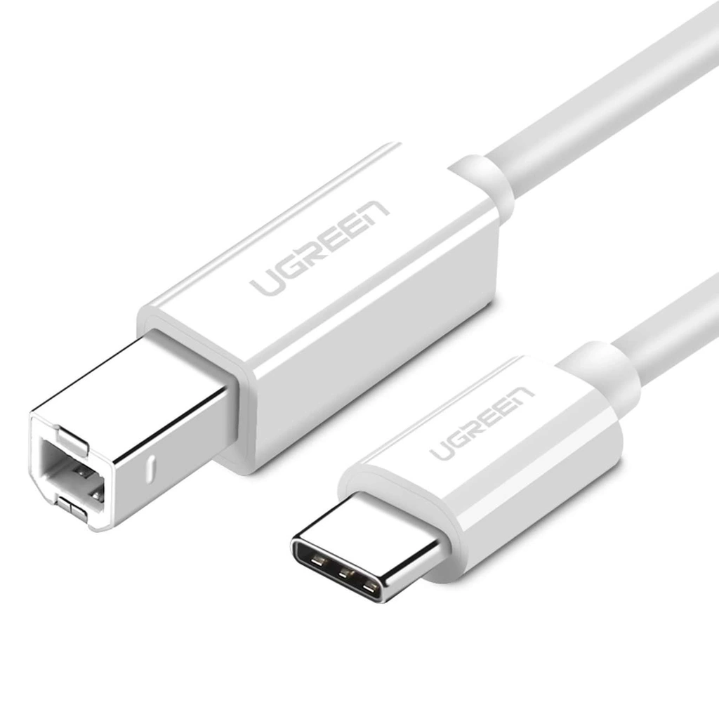 UGREEN US241 USB-C to USB 2.0 Print Cable 1.5m (White)