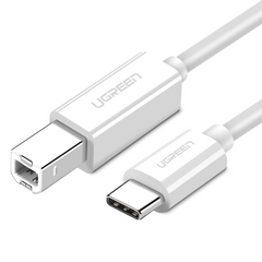 UGREEN US241 USB-C to USB 2.0 Print Cable 1.5m (White)