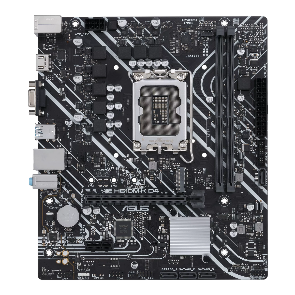 ASUS PRIME H610M-K D4 ARGB Intel H610 LGA 1700 Micro ATX MOTHERBOARD